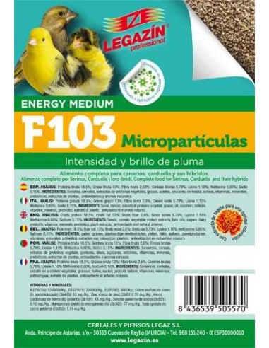 PIENSO LEGAZÍN F103 MICROPARTÍCULAS