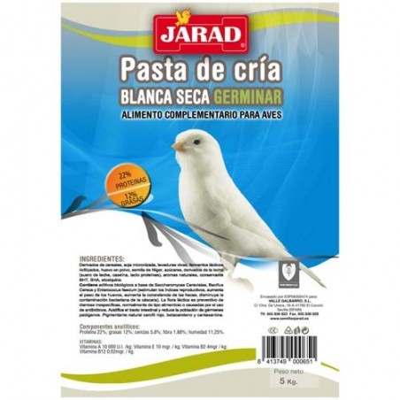 PASTA CRIA BLANCA SECA GERMINAR "JARAD" 5KG.