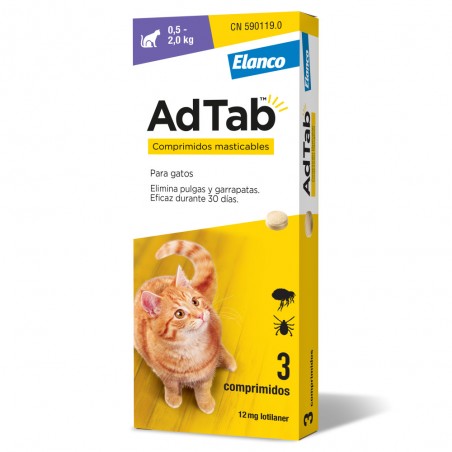 ADTAB 3 COMPRIMIDOS ANTIPARASITARIOS GATOS